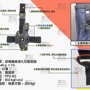 PPQ二段防搶槍套_多角度腿掛板